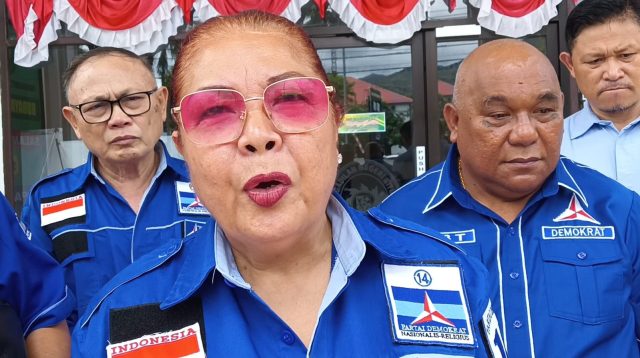 Sekretaris DPC Demokrat Bitung, Shirley Pangau. (Fto/Yaser)