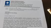 Surat persetujuan PAW Ahmad Syafrudin Ila dari DPP PAN. (Fto/Ist)