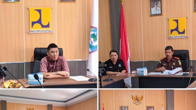 Kepala Dinas PUTR Kota Bitung, Rizal Sompotan dan Kepala Kejaksaat Negeri Bitung. (Fto/Ist)