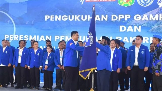 Pengukuhan Dewan Pimpinan Pusat (DPP) Gerakan Angkatan Muda Kristen Indonesia (GAMKI) periode 2023-2026 di Medan, Sumatera Barat (Sumut), Sabtu (19/8/2023). (Foto: GAMKI)