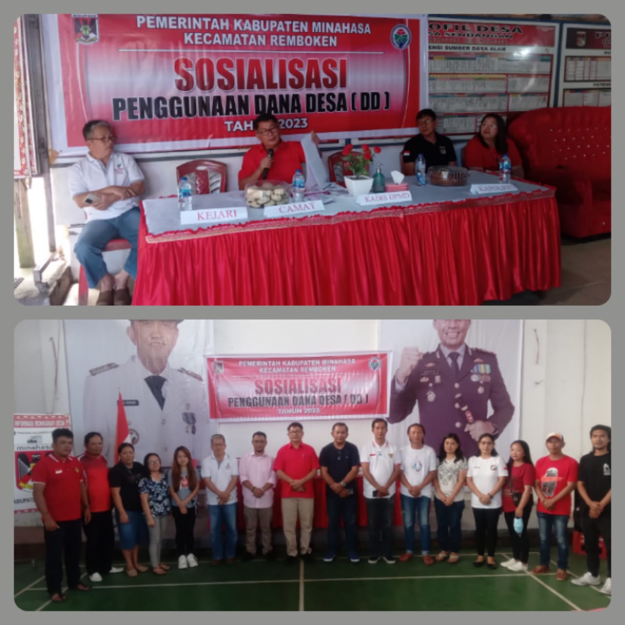 Sosialisasi penggunaan Dana Desa di Desa Sendangan, Timu, dan Talikuran Kecamatan Remboken, Jumat (18/8/23)