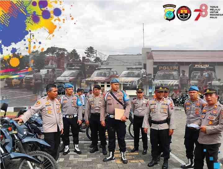 Kegiatan pemeriksaan Ranmor dinas Polres Minahasa oleh Kapolres Minahasa, Kamis 14/9/2023