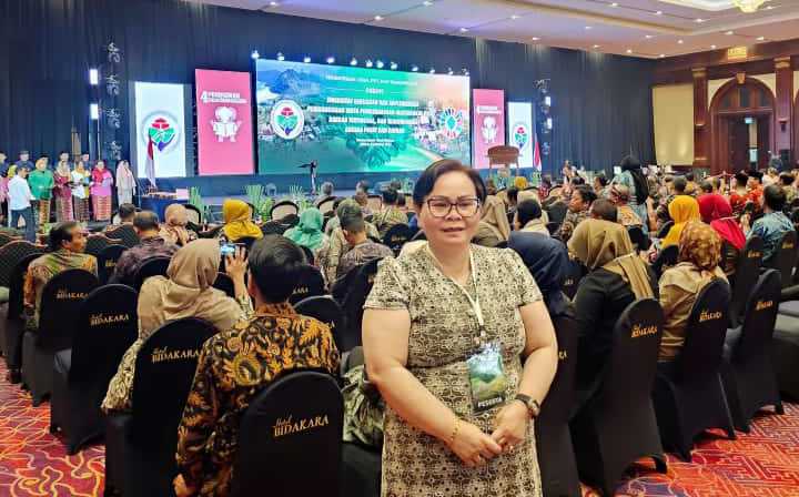 Kepala Disnakertrans Mitra Nova Tarumingkeng hadiri acara Kemendes di Birawa Conventian Hall, Hotel Bidakara Jakarta Selataan, Selasa (10/10/2023).