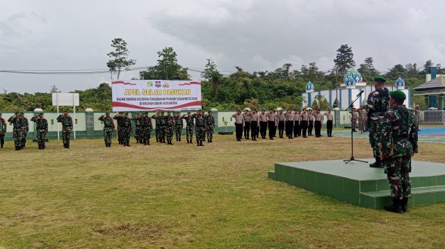Apel gelar pasukan pengamanan Pilkada serentak di wilayah Kodim 1429/Butur, Rabu 28 Agustus 2024. Foto: Adnan Irham