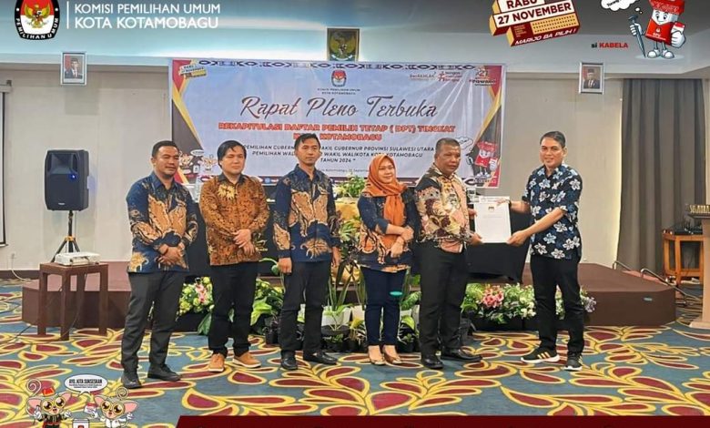 KPU Kotamobagu Resmi Tetapkan 90.289 Pemilih untuk Pilkada 2024